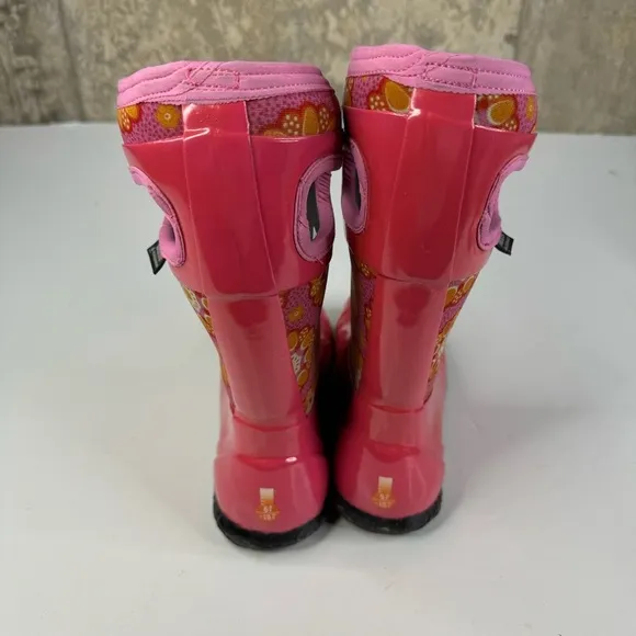 Bogs Youth Pink Kaleidoscope Winter Boots Size 4