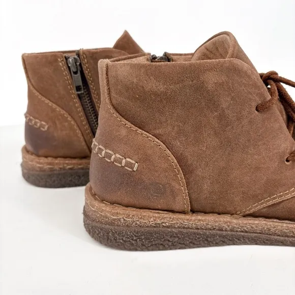BORN | Analia Moc Toe Chukka Ankle Boot in Tan Leather | Sz 10