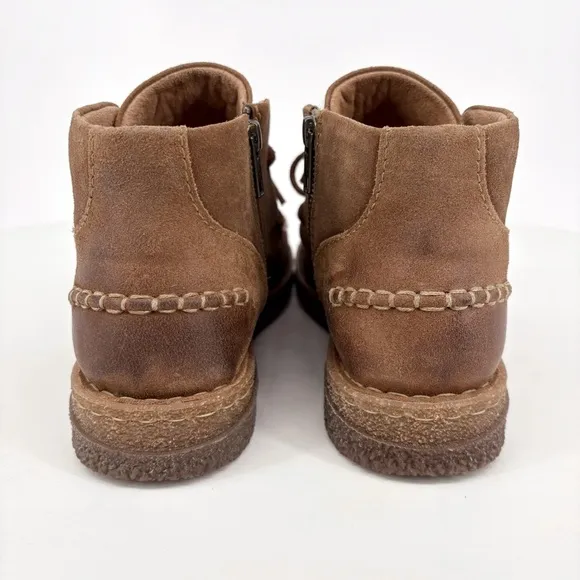 BORN | Analia Moc Toe Chukka Ankle Boot in Tan Leather | Sz 10