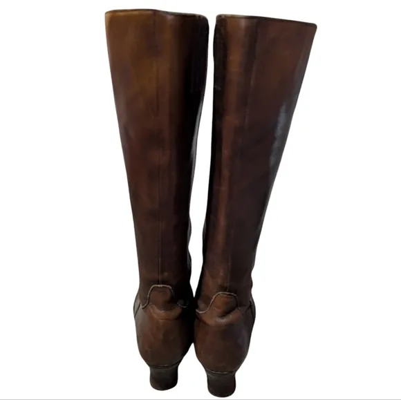 Born Boots Knee High Brown Leather Heeled size 9 Steampunk Victorian
