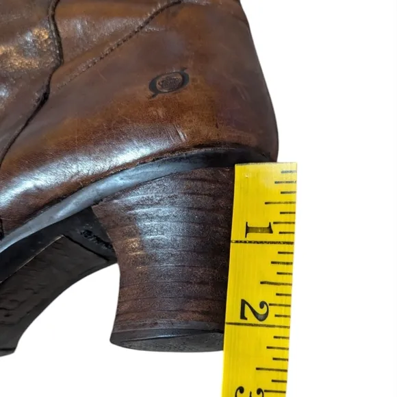 Born Boots Knee High Brown Leather Heeled size 9 Steampunk Victorian