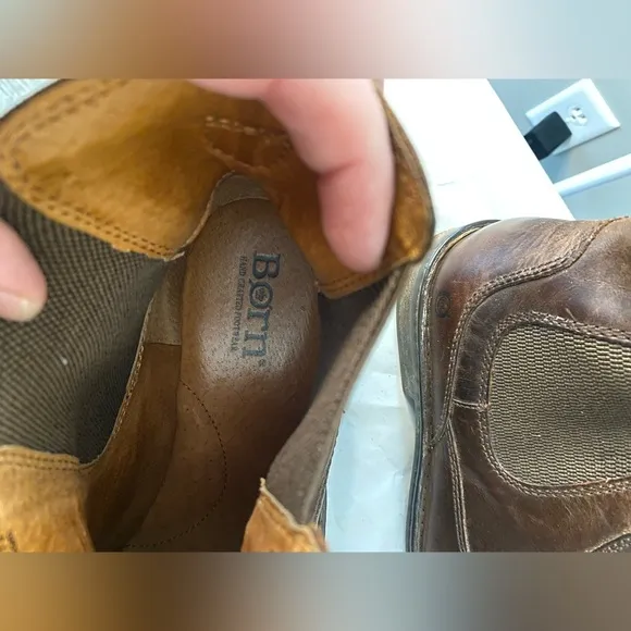 Born brown leather boots