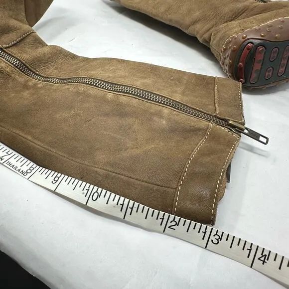 Born Concepts Tall Brown Leather Suede Midcalf Boots Womens SZ 8 Comfort Shoes
