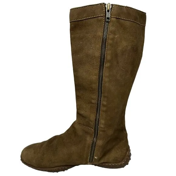 Born Concepts Tall Brown Leather Suede Midcalf Boots Womens SZ 8 Comfort Shoes