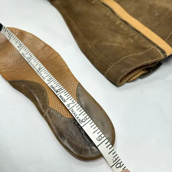 Born Concepts Tall Brown Leather Suede Midcalf Boots Womens SZ 8 Comfort Shoes