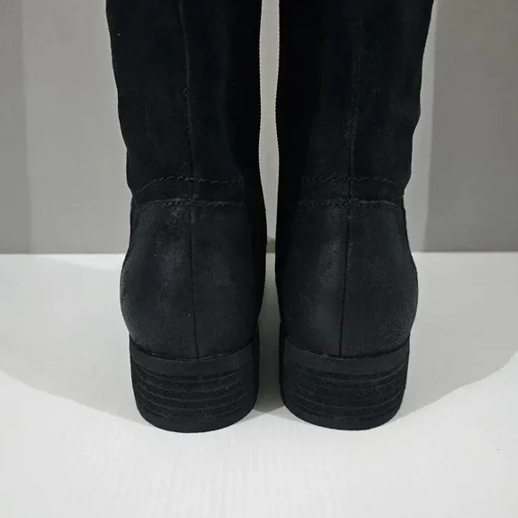 Born Hayden Knee High Boot Womens 6.5 Black Leather Tall Riding NEW