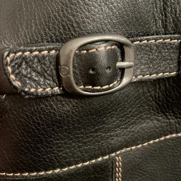 Born tall equestrian riding leather boots size 8 side zip buckle hardware