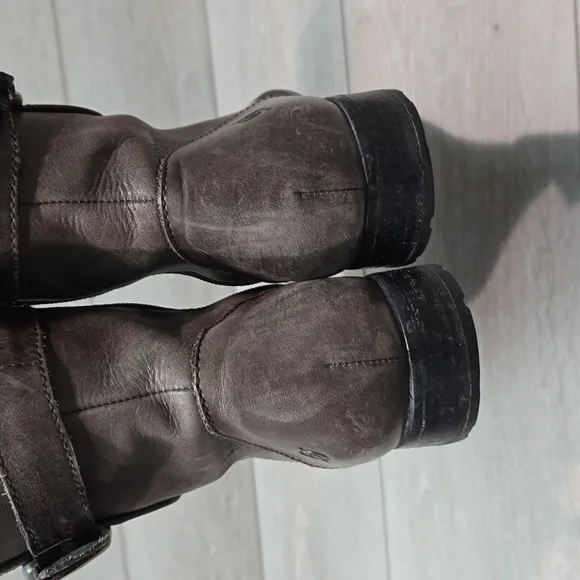 Born Women Leather Riding Boots moto shoes sz 8