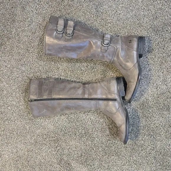 Born Women Leather Riding Boots moto shoes sz 8