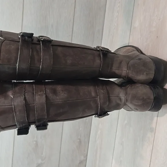 Born Women Leather Riding Boots moto shoes sz 8