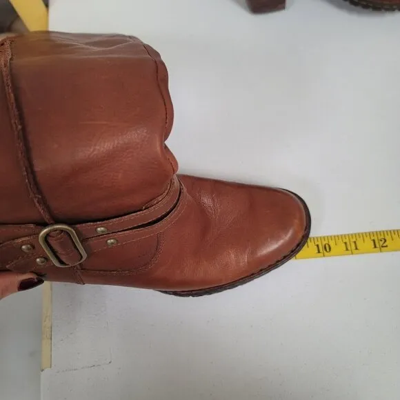 Born Womens Leather Tall Riding Boots Size 9.5 US 41 EU Brown Saddle Equestrian