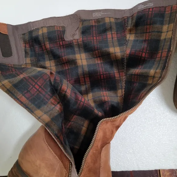 Borne Boots Cook Leather and Suede Brown Riding Boots Women's size 8.5 M