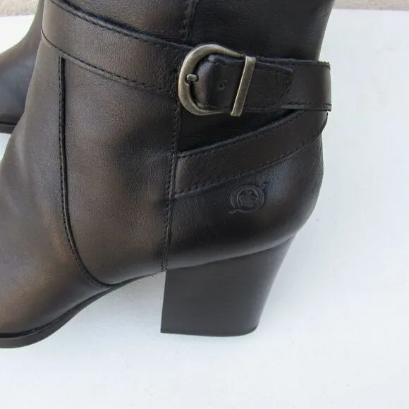 Born Esla Knee High Black Leather Women's Boots