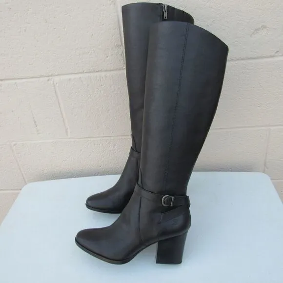 Born Esla Knee High Black Leather Women's Boots