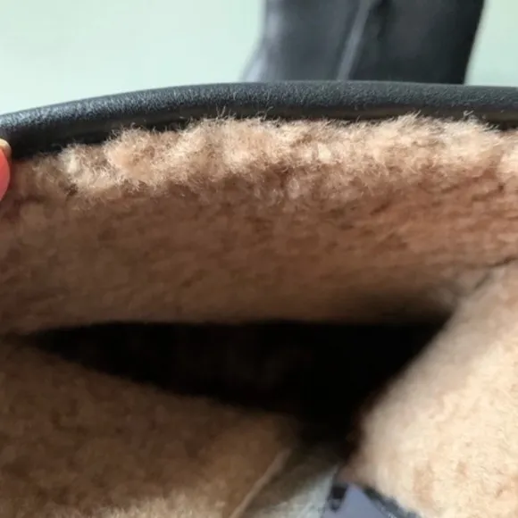 Brand New Men's Leather Upper Fur Lined Zip Winter Boots