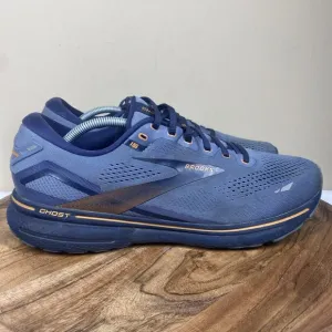 Brooks Ghost 15 Flintstone Oak Womens Blue and Orange Mens Size 13 Running Shoes