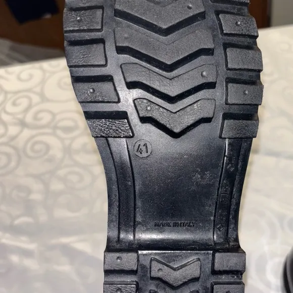 Burberry Black and Gray Winter Rain Boots with Argyle Design