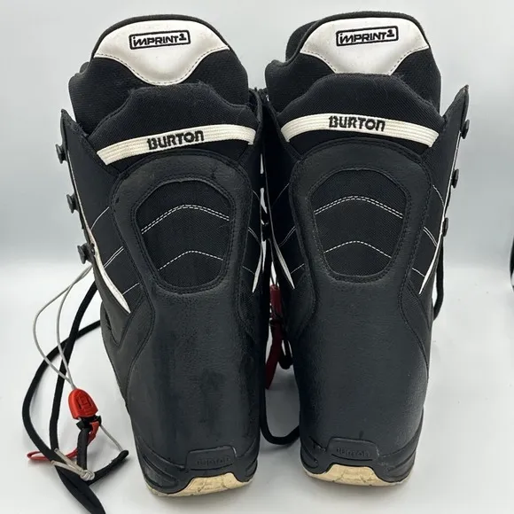 BURTON Invader Black Snowboard Boots Men's Size 8 US Snow Winter Lace Up
