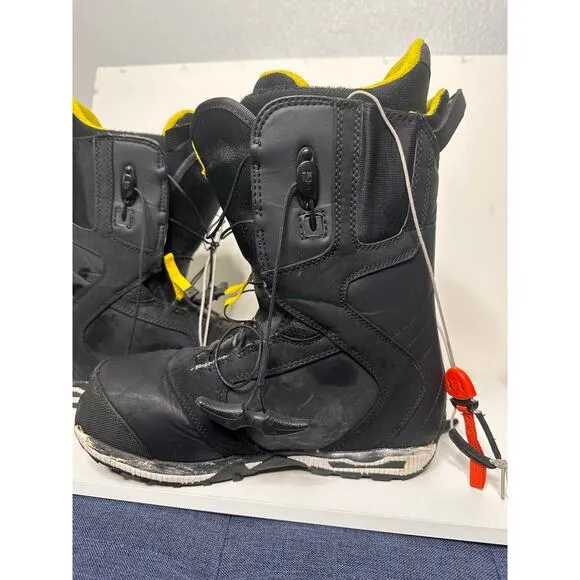 Burton Mens Imprint 3 Imperial Snowboard Snow Black Yellow Boots Size 10