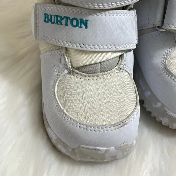 Burton Toddler White Blue Skiing Snow Boots