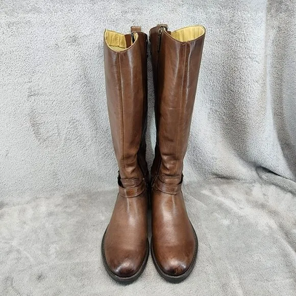Bussola Shoes Womens Size EU 41 US 10.5 Brown Leather Riding Boots