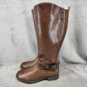 Bussola Shoes Womens Size EU 41 US 10.5 Brown Leather Riding Boots