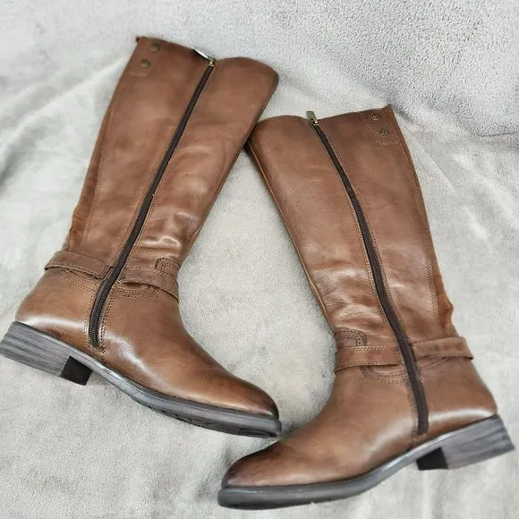 Bussola Shoes Womens Size EU 41 US 10.5 Brown Leather Riding Boots