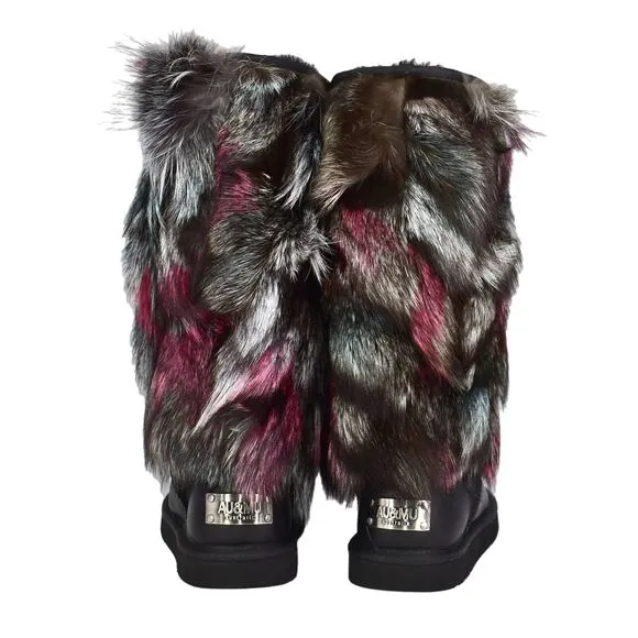 C8 NIB AU &amp; MU AUSTRALIA N613 Wmns Sheepskin Fur Winter Snow Boots Size 12
