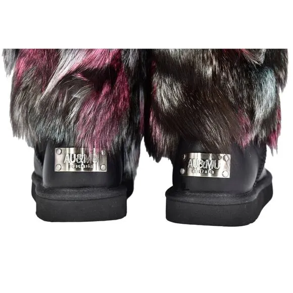 C8 NIB AU &amp; MU AUSTRALIA N613 Wmns Sheepskin Fur Winter Snow Boots Size 12