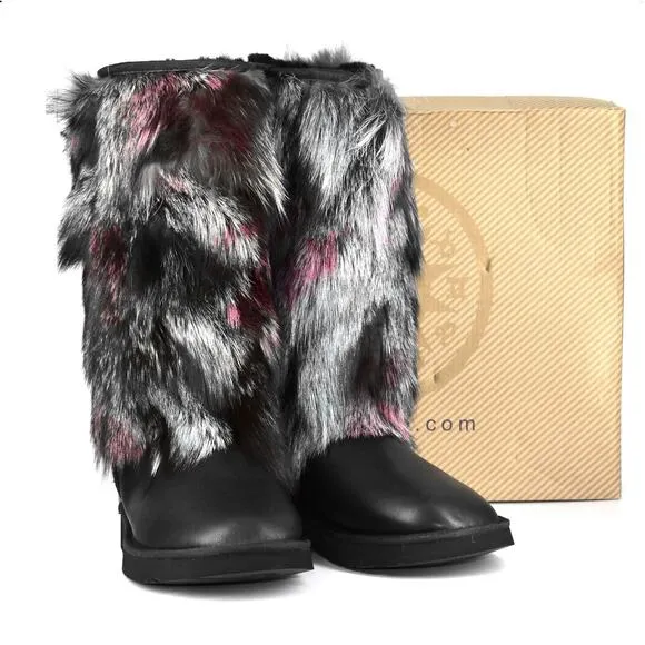 C8 NIB AU &amp; MU AUSTRALIA N613 Wmns Sheepskin Fur Winter Snow Boots Size 12