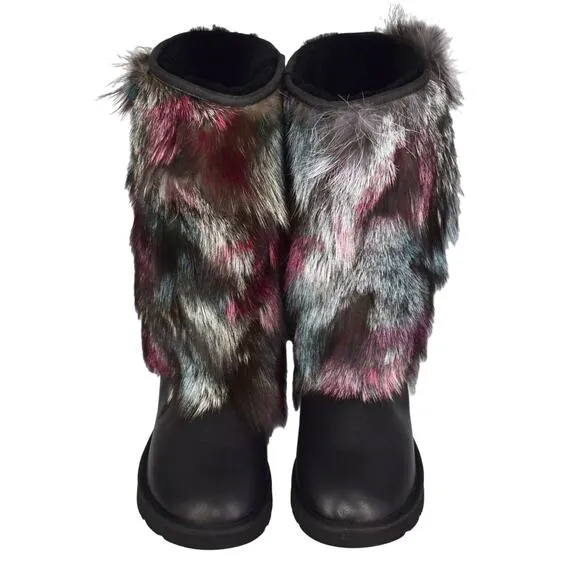 C8 NIB AU &amp; MU AUSTRALIA N613 Wmns Sheepskin Fur Winter Snow Boots Size 12