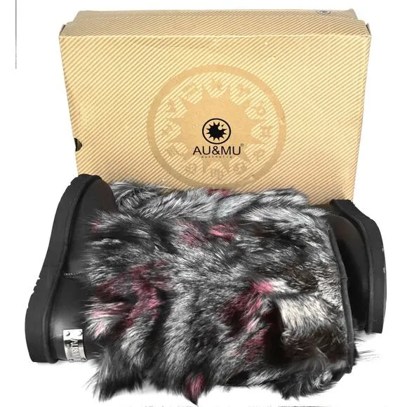 C8 NIB AU &amp; MU AUSTRALIA N613 Wmns Sheepskin Fur Winter Snow Boots Size 12