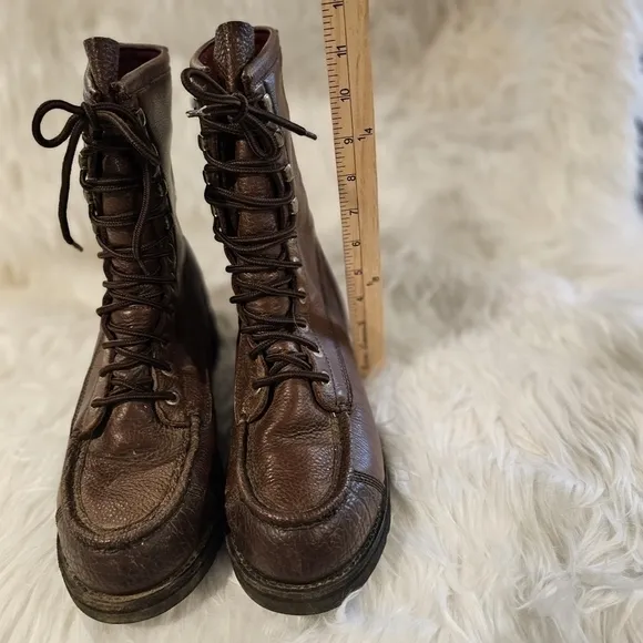 Cabela's Brown Hunting Hiking Camping Boots Gore-Tex Vibram Gum Lite Siz…
