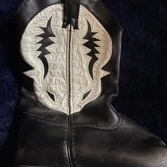 Capezio Black and White Western Cowboy Boots size 8.5