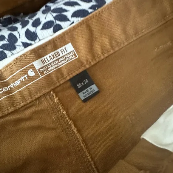 Carhartt Duck Double Front Relaxed Fit Rugged Flex Utility Work Pants NWT 36X34