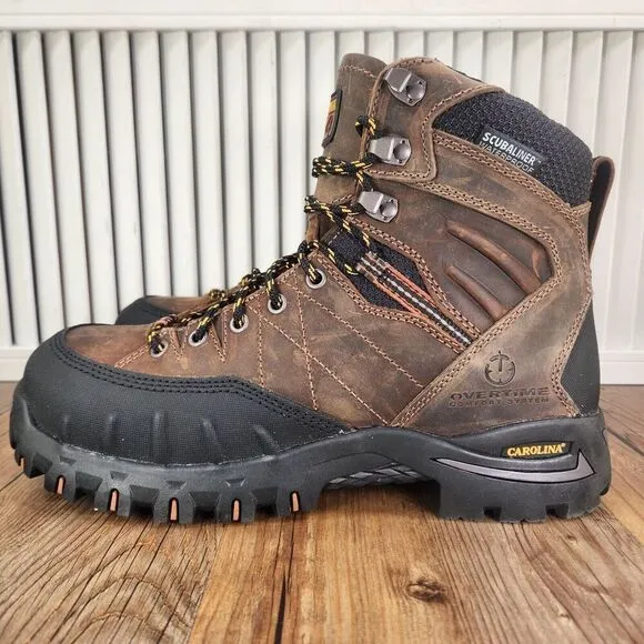 Carolina 7&quot; Gravel PC2 Waterproof Comp Toe 4x4 Hiker Work Boots CA4558 Men 8.5EE