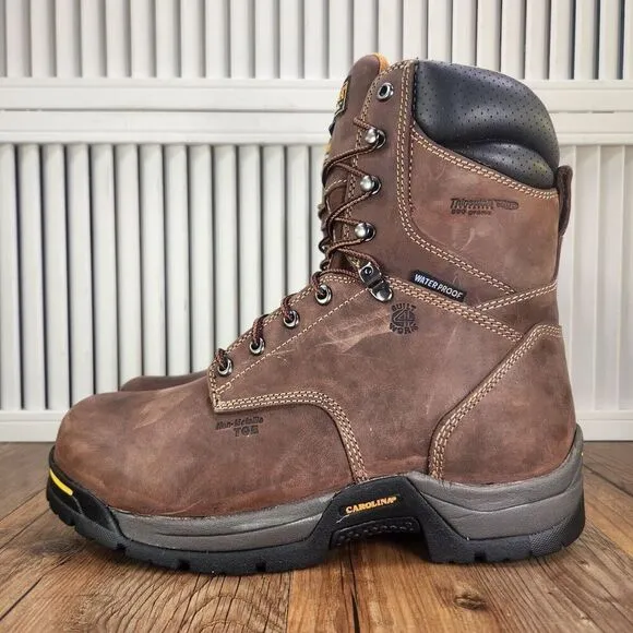 Carolina 8&quot; Waterproof Insulated Broad Comp Toe Work Boots CA8521 Mens Sz 9.5 EE
