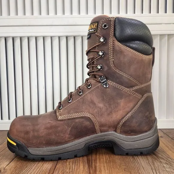 Carolina 8&quot; Waterproof Insulated Broad Comp Toe Work Boots CA8521 Mens Sz 9.5 EE