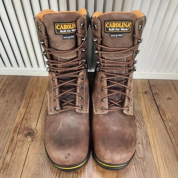 Carolina 8&quot; Waterproof Insulated Broad Comp Toe Work Boots CA8521 Mens Sz 9.5 EE