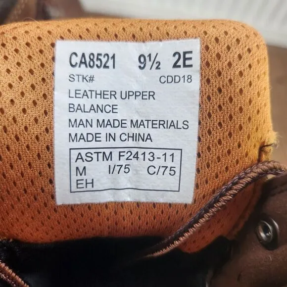 Carolina 8&quot; Waterproof Insulated Broad Comp Toe Work Boots CA8521 Mens Sz 9.5 EE