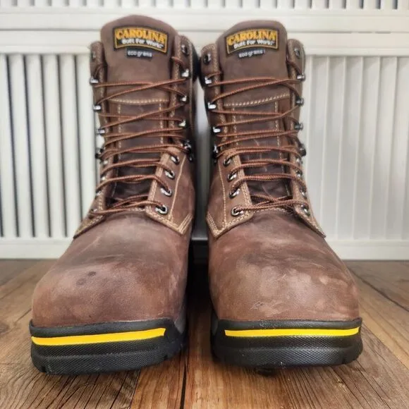 Carolina 8&quot; Waterproof Insulated Broad Comp Toe Work Boots CA8521 Mens Sz 9.5 EE