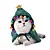 cat christmas hat with muffler, pet dog santa hat and scarf christmas costume for puppy kitten cats and dogs