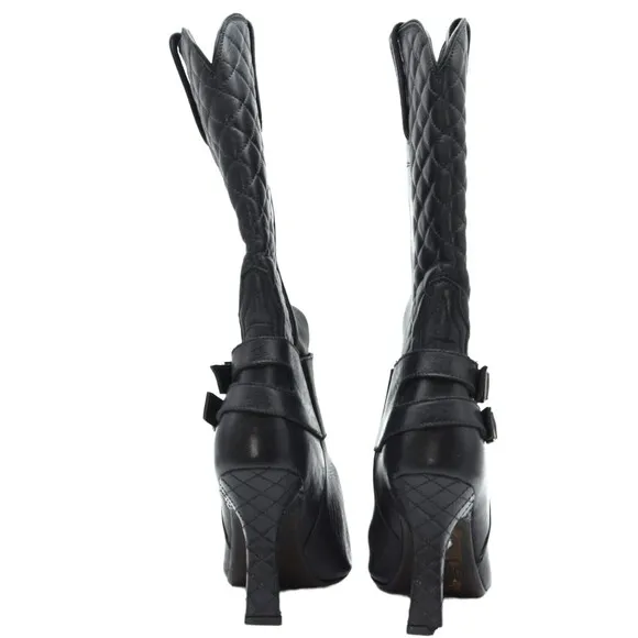 Charlie 1 Horse Sz 7.5B Women's Mid-Calf Pointy Toe Stiletto Heel Boots READ!