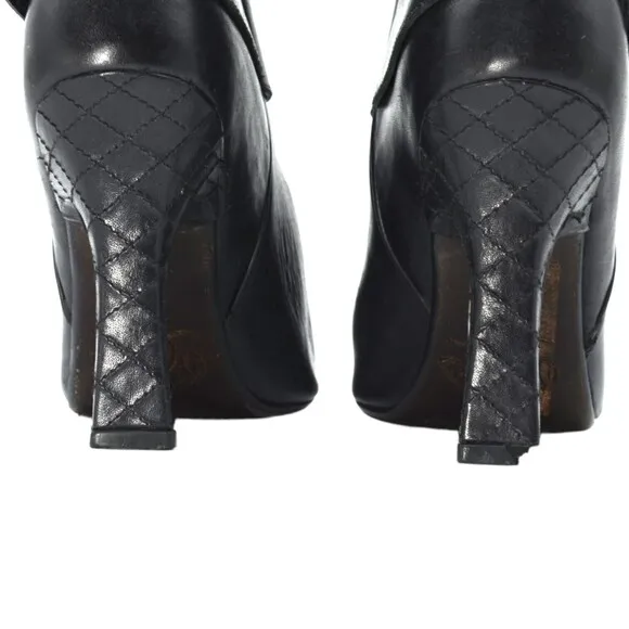 Charlie 1 Horse Sz 7.5B Women's Mid-Calf Pointy Toe Stiletto Heel Boots READ!