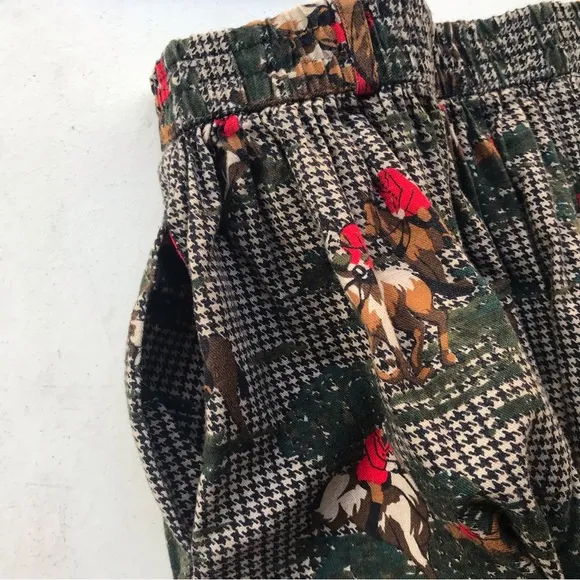 CHARTER CLUB | Vintage Equestrian Houndstooth Maxi Skirt Size L