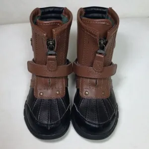 Children's Shoes Leather Conquered Boot by Polo Ralph Lauren - Big Kid - Brown /