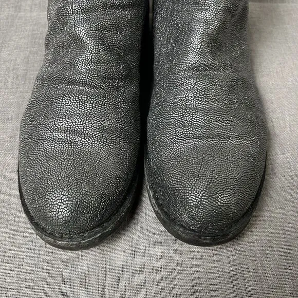 Chill Florentine   Baker Elf Boots Booties Womens 39 Gray Silver Leather