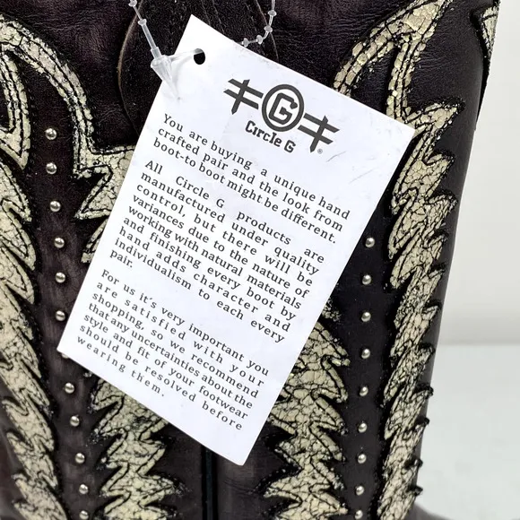 Circle G Lthr Embroidery Western Boot 8