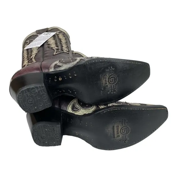 Circle G Lthr Embroidery Western Boot 8