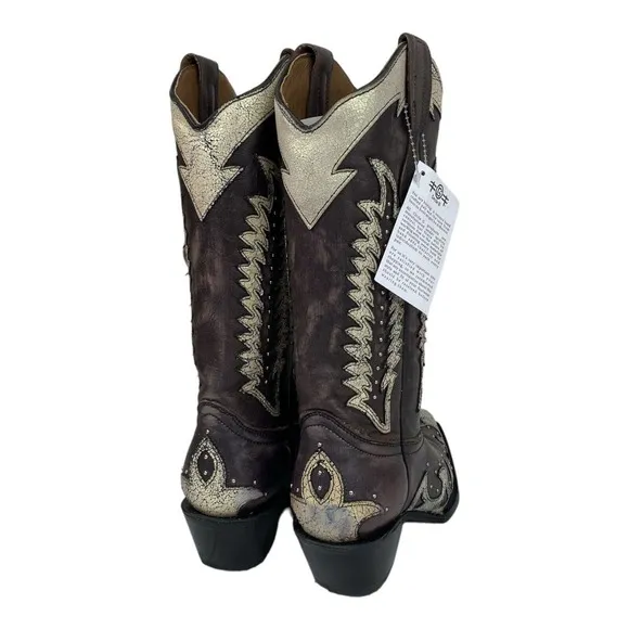 Circle G Lthr Embroidery Western Boot 8